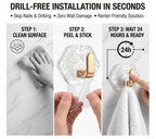 Ripple Hexagonal Adhesive Hook (Pack of 4)